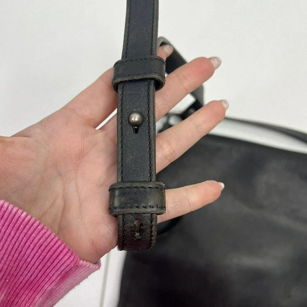Vintage Coach‎ 9458 Crossbody Legacy Black Thick Leather Slim Messenger Heavy